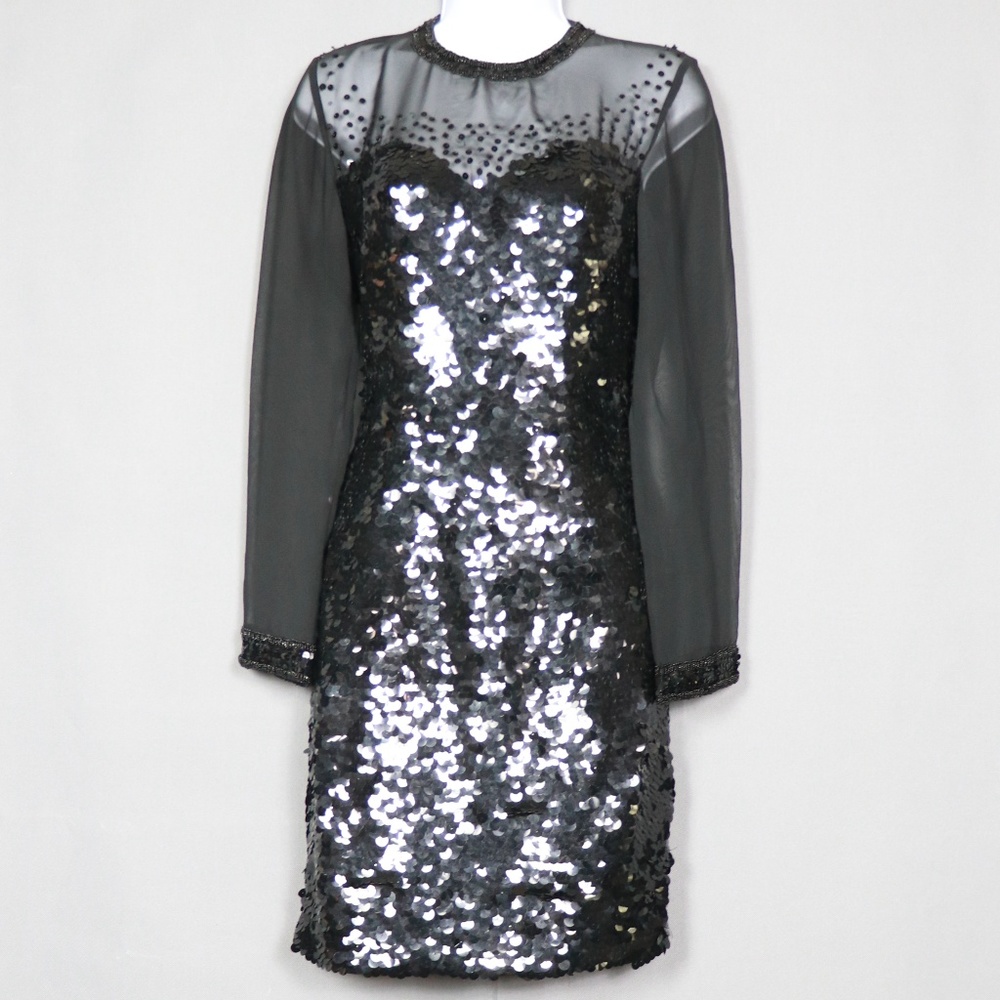 Long Sleeve Sequin dress Bodycon Mini Party dress